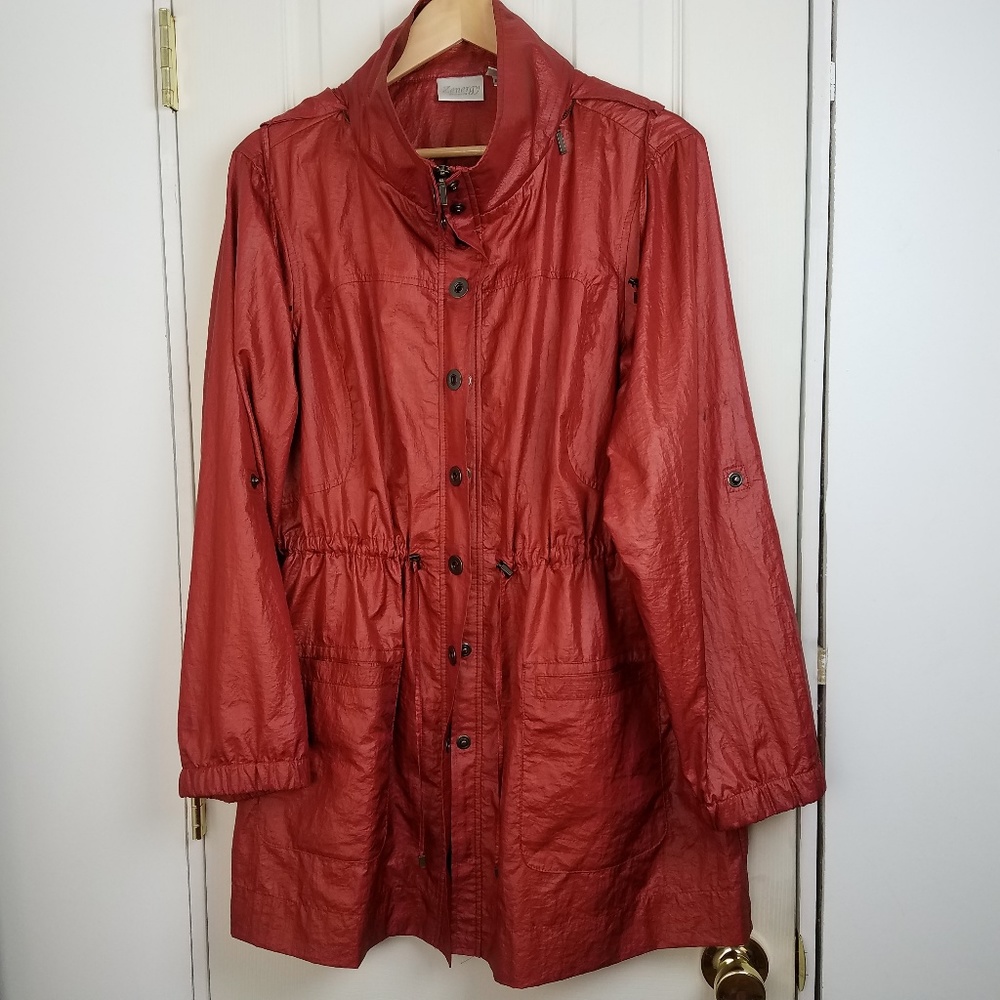 Zenergy by Chicos 100% Nylon Jacket Parka size 3